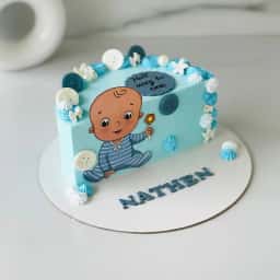 Half Birthday Crown Cake