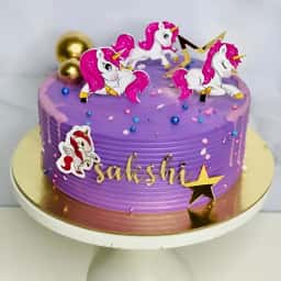 Unicorn Theme Birthday Cake