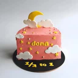 Half Birthday Cake for Baby Girl
