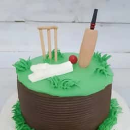 Cricket Theme Cake