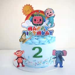 Simple Cocomelon Theme Cake