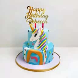 Colorful Unicorn Theme Cake