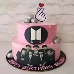 2-Tier BTS Theme Cake