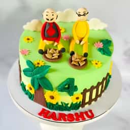 Motu and Patlu Theme Cake