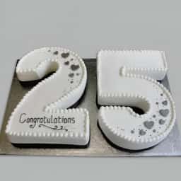 Number 25 Anniversary Cake