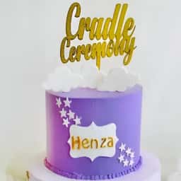 2 Tier Cradle Ceremony Cake