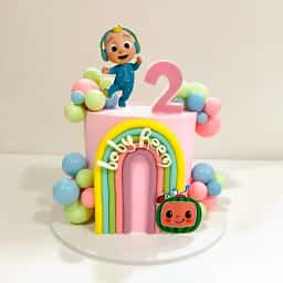 Cocomelon Pink Theme Cake