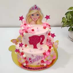 Barbie Theme Fondant Cake