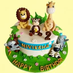 Jungle Safari Fondant Cake