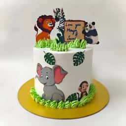  Jungle Theme Cake For Girls