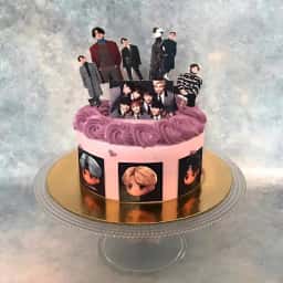 BTS Theme Cutouts Cake
