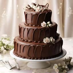 3 Tier Chocolate Anniversary Cake