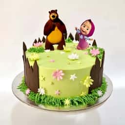 Masha and The Bear Fondant Cake