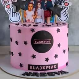 Black Pink Cake for Birthday