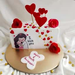 6 Months Anniversary Cake