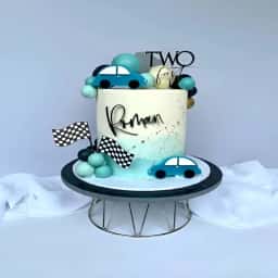 Car-Themed Fondant Cake