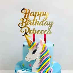Colorful Unicorn Theme Cake