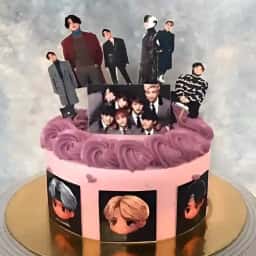 BTS Theme Cutouts Cake