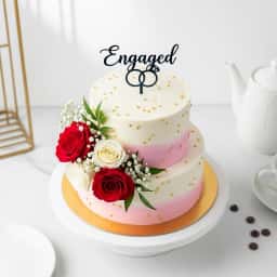 Two-Tier Engagement Cake