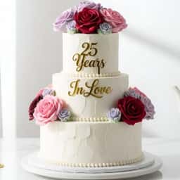 3 Tier Anniversary Cake