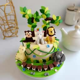 Jungle Paradise Theme Cake