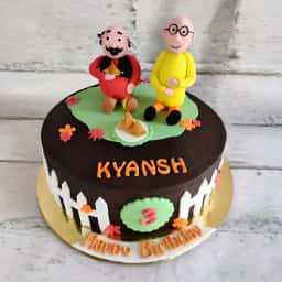 Motu and Patlu Chocolate Cake