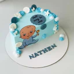 Half Birthday Crown Cake