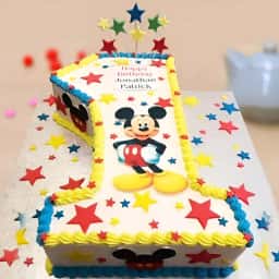 Mickey Cake for First Birthday