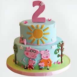 2 Tier Peppa Pig Cake