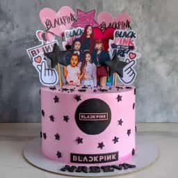 Black Pink Cake for Birthday