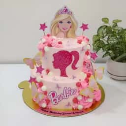 Barbie Theme Fondant Cake