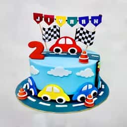 Road Racing Car Theme Cake