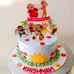 Motu and Patlu Theme Cake for Birthday