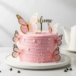 Pink Butterfly Cake