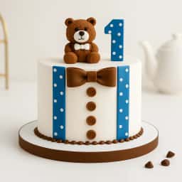 Teddy Cake for 1st Birthday