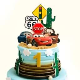 2 Tier Cars Theme Cake