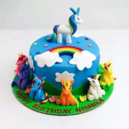 Rainbow Unicorn Cake