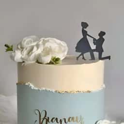 Cutout Engagement Cake
