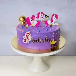 Unicorn Theme Birthday Cake