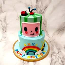 Rainbow and Cocomelon Cake