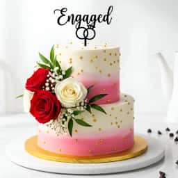 Two-Tier Engagement Cake