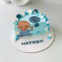 Half Birthday Crown Cake