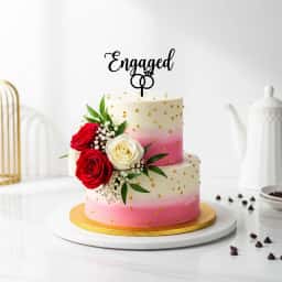 Two-Tier Engagement Cake
