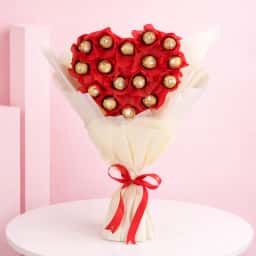 Heart Shaped Ferrero Rocher Bouquet