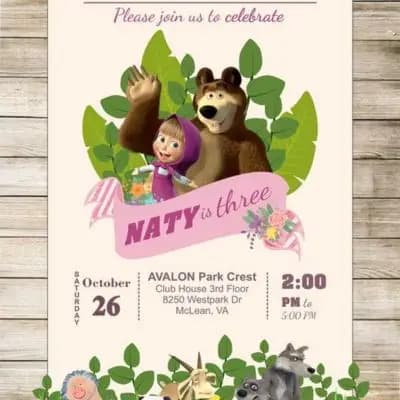 Masha Theme E-Invite