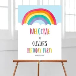 Rainbow Theme Welcome Board