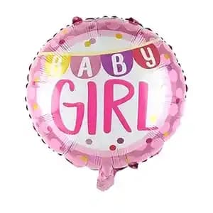 Baby Girl Round Foil (1 pc)