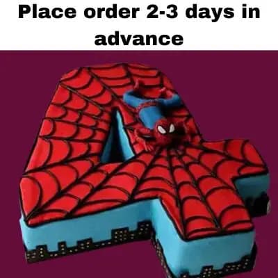 Spiderman Number Cake