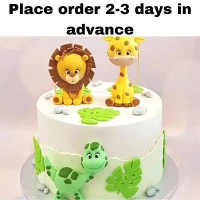 Jungle Theme Birthday Cake