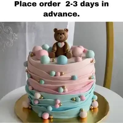Teddy Baby Shower Cake